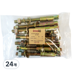 Inno工具 混凝土套裝壁虎 1/2 150mm 原色 1097, 24個