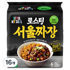 풀무원자연건면 로스팅 서울 짜장 99g, 16개