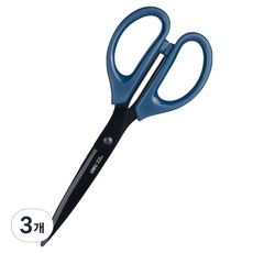 deLi 得力 黑色塗層剪刀 大型 210mm E6010S, 藍色(E6010S_BL), 3個
