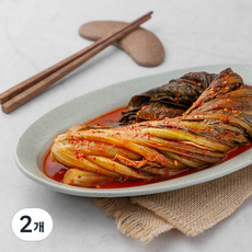 태백김치 갓김치 숙성, 1kg, 2개