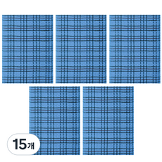 Songwol 松月 夏芙蓮 格紋去角質巾, 藍色, 15個