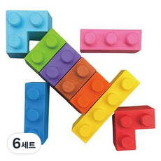 하쿠요카 블록 크레용 로켓 세트, 6세트, 9색