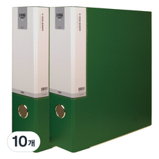 MiDAS HYUNPOONG D環硬殼資料夾 索引型 7cm 3孔 A4, 綠色, 10個