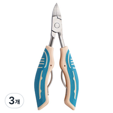 올웨일리 네일 전문 페디큐어 펀치 가위 TSP2534, 3개, 블루