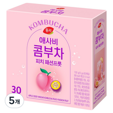 동서 애사비 콤부차 피치 패션프룻, 5g, 30개입, 5개