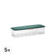 아리코 깔끔공간 다용도 케이블 정리함, 그린, 5개