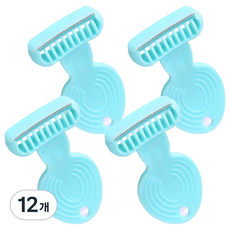 마켓링 여성용 부드러운 면도기 스카이블루 ONE SIZE, 12개, 1개입