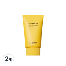 더샘 에코 어스 라이트 선 크림 SPF50+ PA++++, 50g, 2개