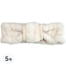 Prime毛巾洗臉髮帶, 米色, 5個