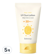Bebesup 嬰幼兒用易清洗防曬乳液 SPF30 PA+++, 50ml, 5個