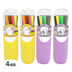 misoro 2500 12色彩色簽字筆 2種 x 2入組 2334, 黃色 + 紫色