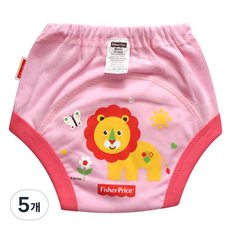 피셔프라이스 3중 방수 배변훈련팬티, 핑크, 5개