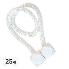민스리빙 큐브 자석 커튼 타이백 44cm, 화이트, 25개