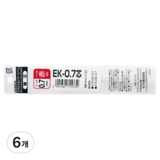 ZEBRA 斑馬牌 替換筆芯 0.7mm EK-0.7 REK7, 紅色(REK7-R), 6個
