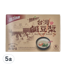 健康時代 台灣鹹豆漿 葷 32g x6包, 192g, 5盒