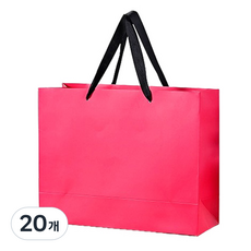 마켓감성 봄사랑 쇼핑백, 로즈레드, 20개