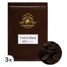 파베글라스 65% 벨벳 다크 초콜릿, 400g, 3개
