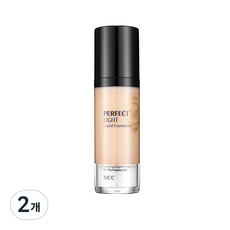 엠씨씨코스메틱 퍼펙트 라이트 리퀴드파운데이션 40ml, 21호 라이트베이지, 2개
