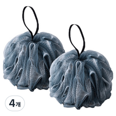 BLACK JOIN 高級款柔軟漸層大王沐浴球, 4個, 藍色, 1入