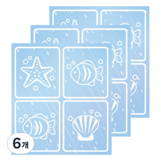 Fantastic透明防滑防滑貼紙 魚與貝殼 15401, 6個