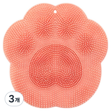 실리콘 풋 브러쉬 발세척 매트 30cm, 핑크, 1개입, 3개