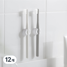몬드스팟 욕실 흡입식 접착 칫솔 받침대 홀더 걸이 RB20636, 화이트, 12개