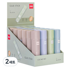 deLi 得力 玉米粉固體膠 24入組 小型 53274, 2套, 9g