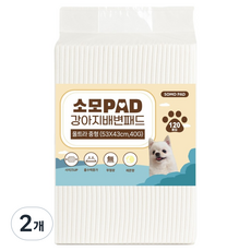 소모패드 강아지 배변패드 레몬향, 2개, 120개입