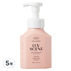 럽센트 플라워마켓 핸드워시 화이트튤립향, 5개, 300ml