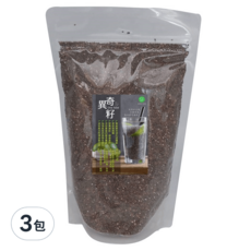 Super Food 天然奇異籽 500g, 100%奇亞籽, 浸水即可食用, 3包