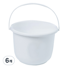 비투윈 바가지 양동이 3.5L 스몰, 화이트, 6개