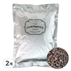 칼리바우트 쿠킹스토리 코팅다크 초코칩, 1kg, 2개