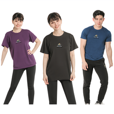 MI MI LEO 高透氣吸排T恤3件組 台灣製 D22, 深紫色 + 黑色 + 深藍色