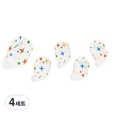 젤팡 인피니티 스톤 패디 팁 유광, 혼합색상, 4세트