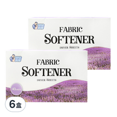 AHOYE 薰衣草烘衣柔軟片/烘衣紙/烘衣片, 40張, 6盒