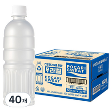 포카리스웨트 페트 무라벨, 500ml, 40개