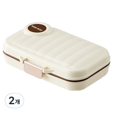 Richi Ssalbong 旅行必備品 多種尺寸便攜藥盒 M(13 x 8.5 x 3.5 cm), 2個
