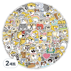 데일리조이 귀여운 동물 다이어리 다꾸 팬시 스티커 100종 세트, 선택11, 2세트
