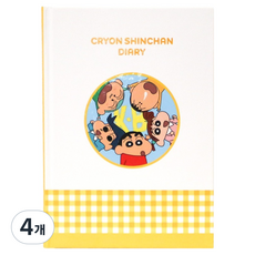 플라잉웨일즈 짱구는 못말려 베이직 다이어리 만년형, 4개, 옐로우