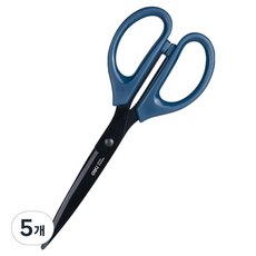 델리 블랙 코팅 가위 대형 210mm E6010S, 블루(E6010S_BL), 5개