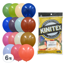 파티클럽 레트로 풍선 30cm 50p, 혼합, 6개