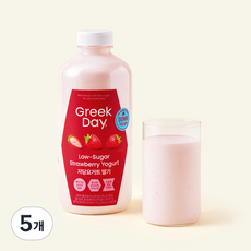 그릭데이 저당 요거트 딸기, 900g, 5개, 1개입