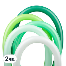 셈퍼텍스 요술풍선 5종 x 8p 세트 260s, 화이트, 파스텔메이트그린, 그린, 라임그린, 포레스트그린, 2세트