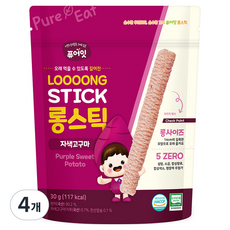 퓨어잇 롱스틱, 자색고구마, 30g, 4개
