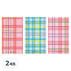 아이씨엘디자인 다꾸 메모지 체크 3종 세트, 핑크2, 블루, 핑크, 2세트