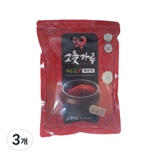 해오름 고운 고춧가루 매운맛, 1kg, 3개