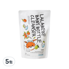 MOTHER-K K-MOM LALABEBE 草本極淨蔬果奶瓶清潔劑 補充包, 400ml, 5包