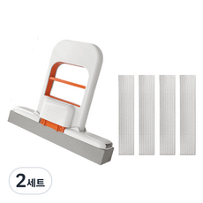 C&D 摺疊式迷你拖把 摺疊式迷你抹布 + 替換頭 4入組, 2套