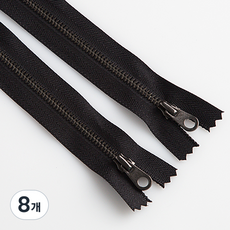 이지텝 3호 엔틱지퍼 라운드 10.16cm, 블랙, 8개