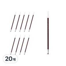 파이롯트 아크로볼 닥터그립 유성볼펜 리필심 0.7mm BVRF-8F, 레드, 20개